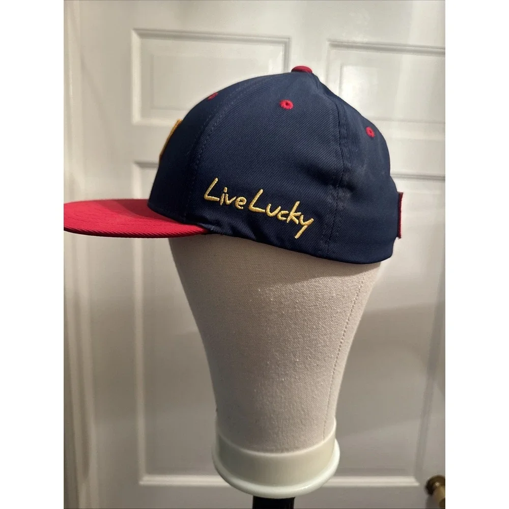 Black Clover x Rawlings Navy Blue Red Stretch Fitted Hat Cap Sz S/M